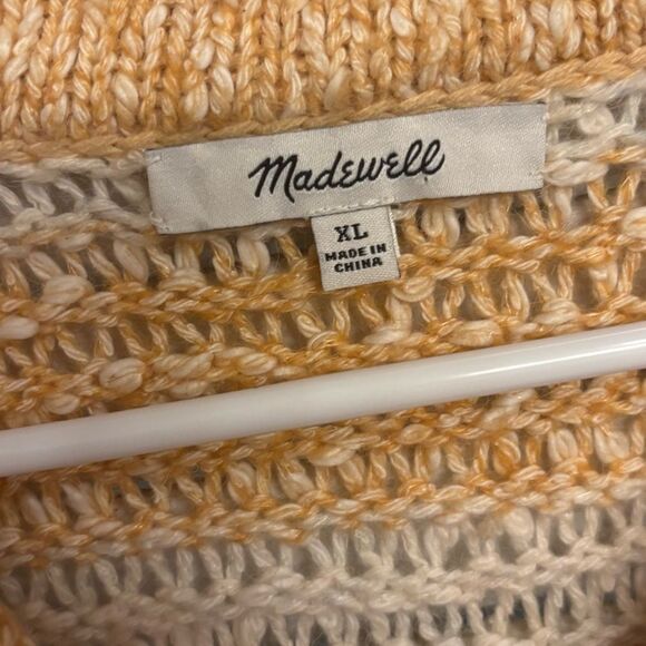 Madewell Women's Baez Pullover Sweater Long Sleeve in Stripe Size XL - Picture 4 of 5